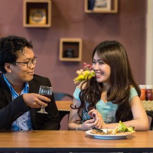 couple, restaurant, dating
